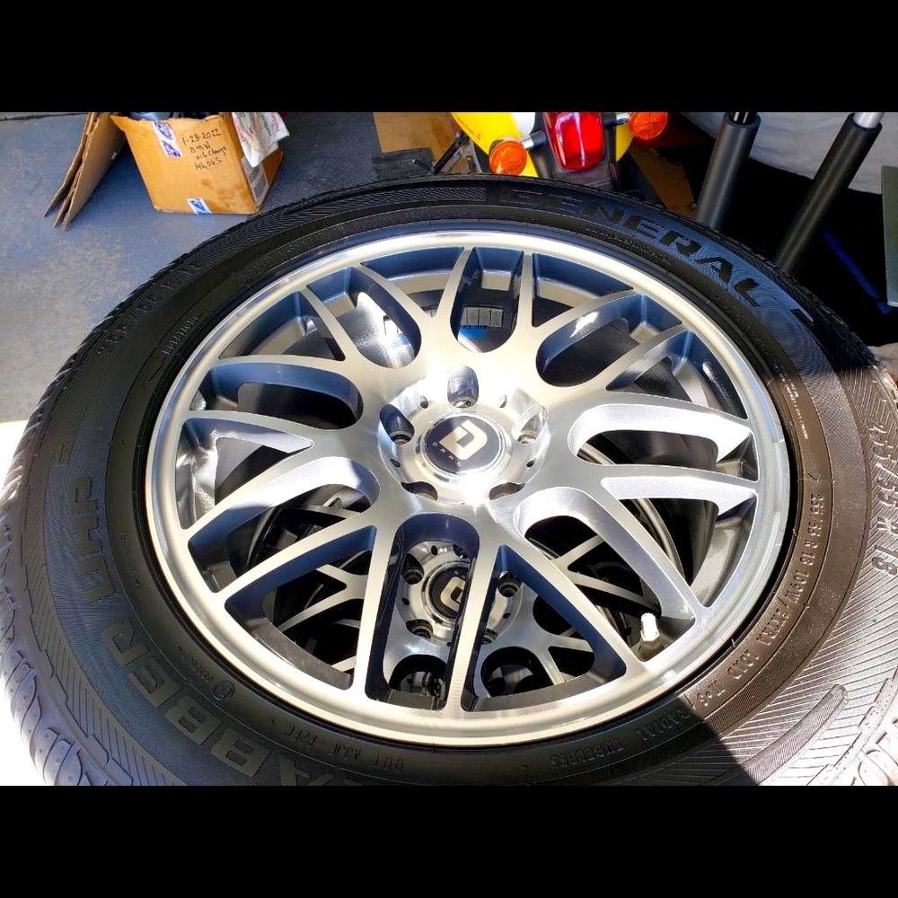 (4) Custom 18in Drag 37 Rims With General Grabber UHP Tires
